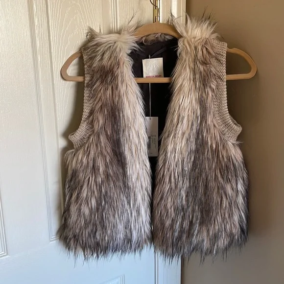 Rebecca Taylor Faux Fur Vest Size S NWT - Picture 1 of 5